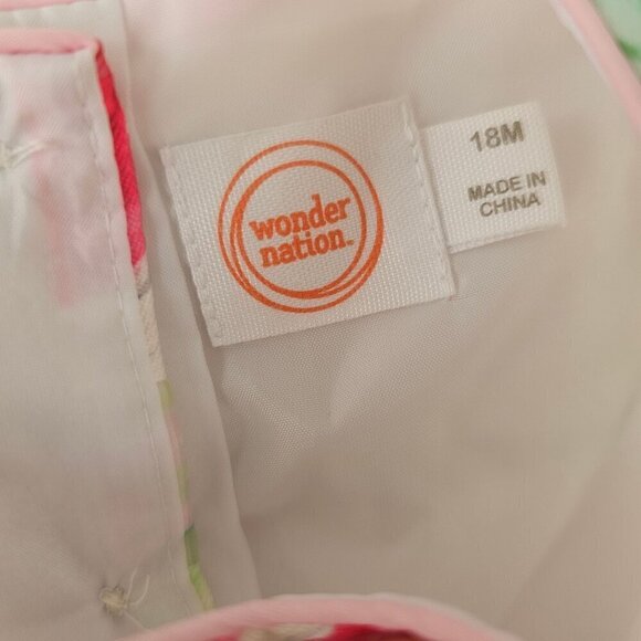 Wonder Nation Toddler Floral Sundress 18Mo Layered Petticoat White Pink Poly - Picture 5 of 11